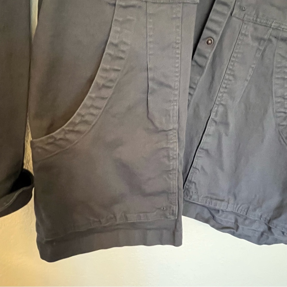Duluth Trading Co Canvas Dark Gray Blue Utility Work Jacket Women's Large - Picture 6 of 15